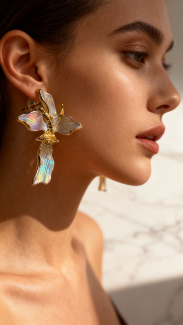 Farfalla: silver e gold effetto marmorizzato