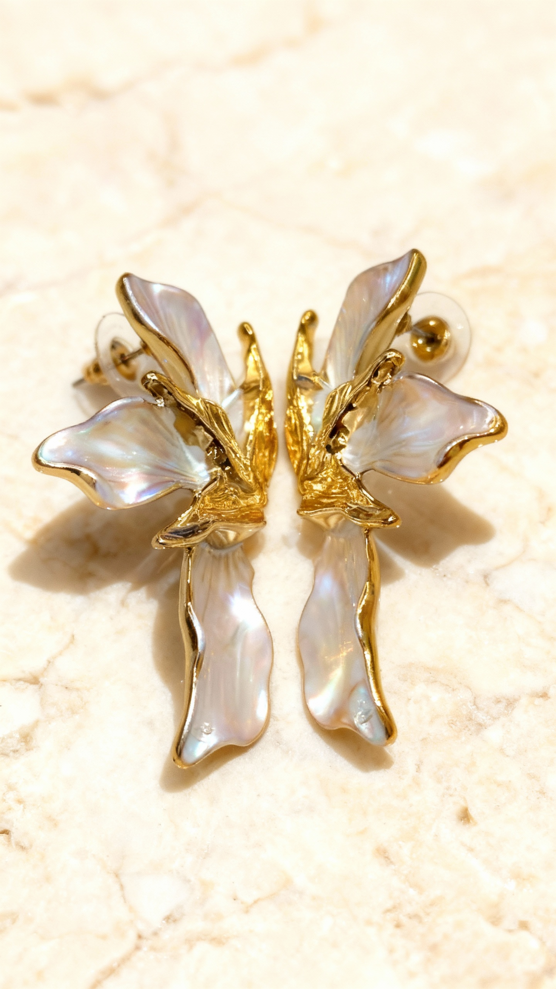 Farfalla: silver e gold effetto marmorizzato