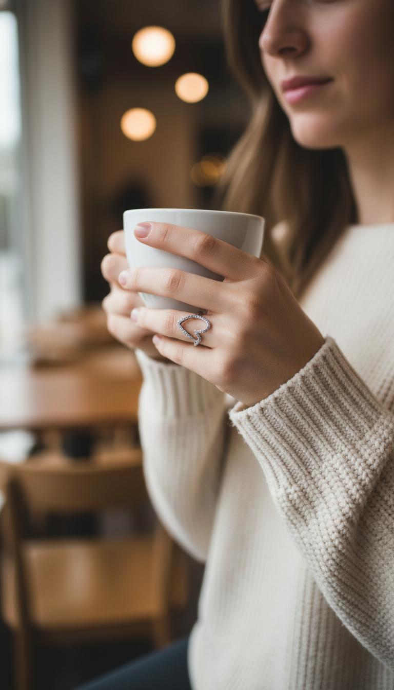 Heart – Anello cuoricino Swarovski (Silver)