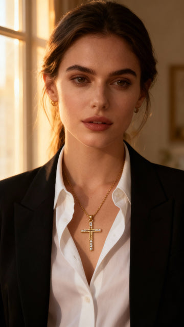 Mini Swarovski su Croce – Gold